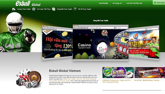 Esball - Sân chơi giải trí cá cược đẳng cấp nhất mọi thời đại giao diện