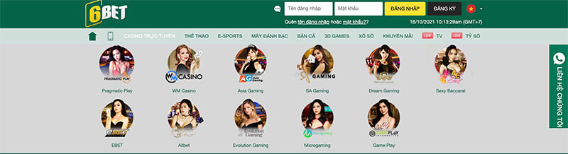 6Bet - Nhà cái số 1 của sự uy tín và chất lượng kho game