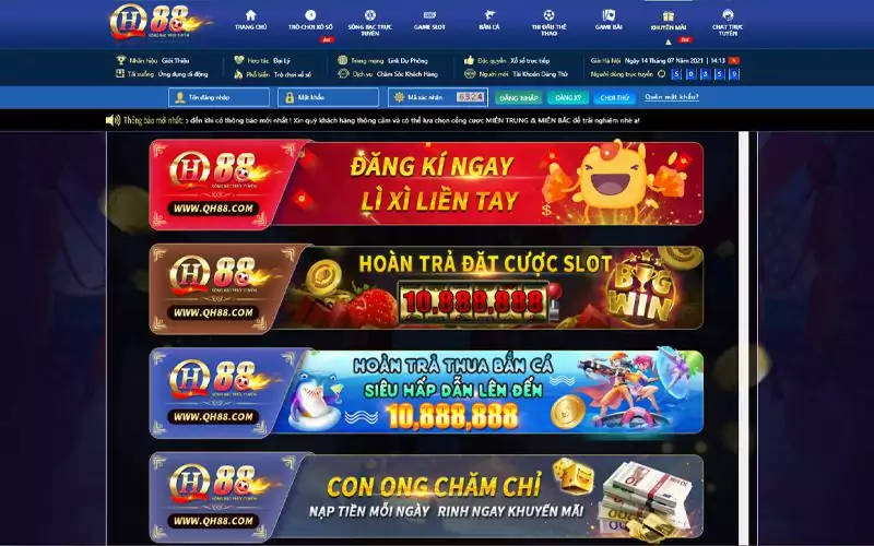 QH88 - Cá cược thú vị, giành nhiều giải thưởng khuyến mãi