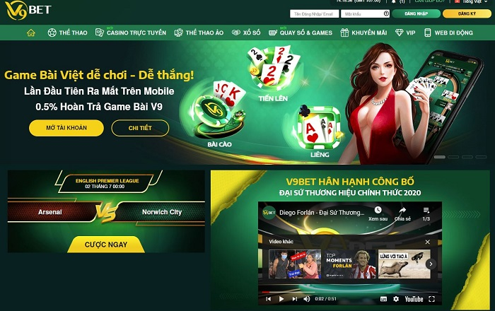 V9Bet - Địa chỉ giải trí cá cược uy tín nhất hiện nay Giao diện