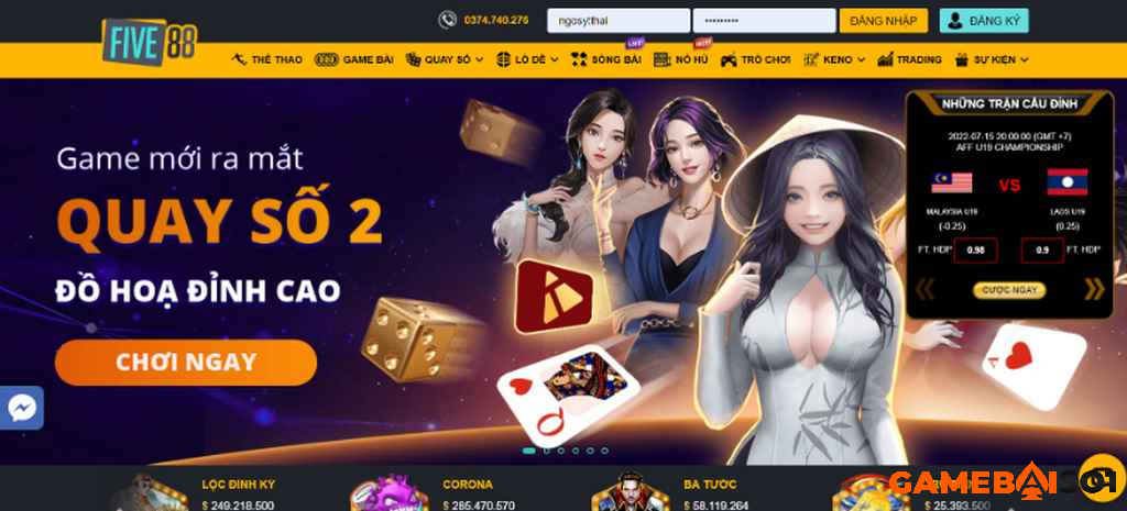 GAME ĐỔI THƯỞNG TẠI NHÀ CÁI FIVE88