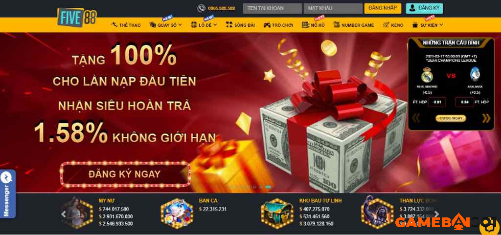 giải trí cùng FIVE88